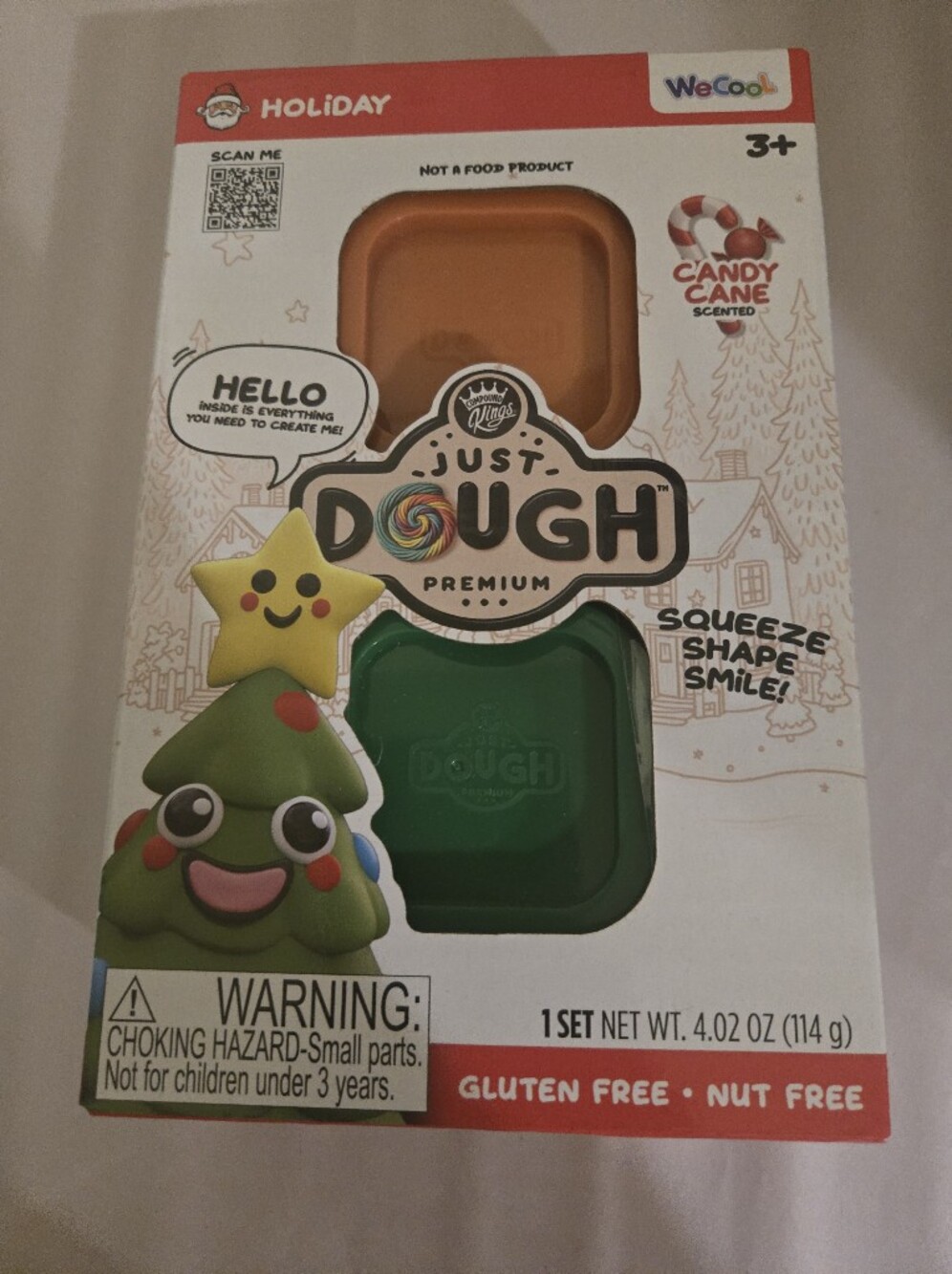 Just Dough Premium Kids Dough Set - Green & Orange, WeCool Holiday Edition - Picture 1 of 3